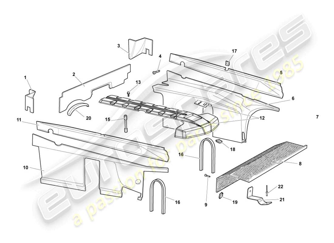 Lamborghini Reventon SOUND ABSORBERS Parts Diagram