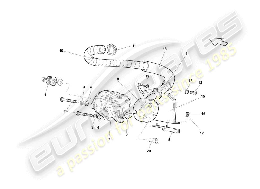 Lamborghini Reventon ALTERNATOR Part Diagram