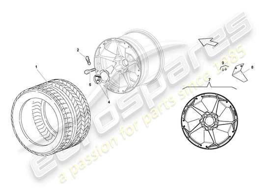 a part diagram from the Lamborghini Reventon parts catalogue