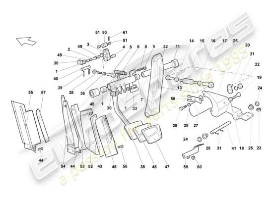 a part diagram from the Lamborghini Reventon parts catalogue