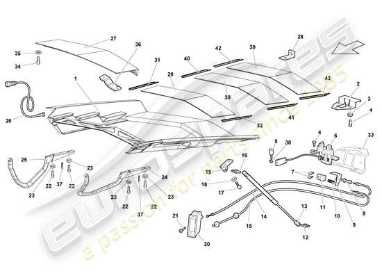 a part diagram from the Lamborghini Murcielago parts catalogue