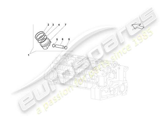 a part diagram from the Lamborghini Reventon Roadster parts catalogue