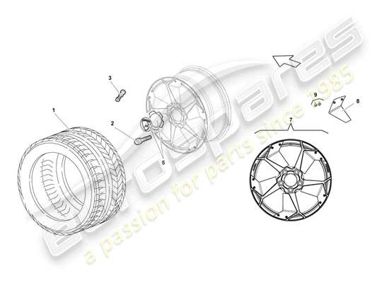 a part diagram from the Lamborghini Reventon Roadster parts catalogue