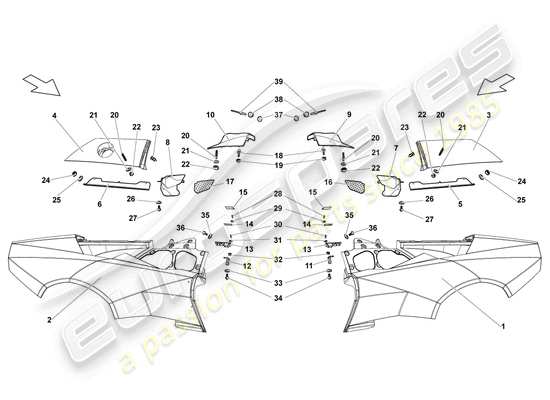 a part diagram from the Lamborghini Murcielago parts catalogue