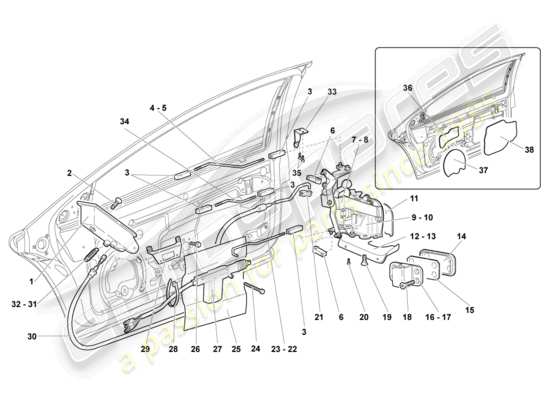 a part diagram from the Lamborghini Reventon Roadster parts catalogue