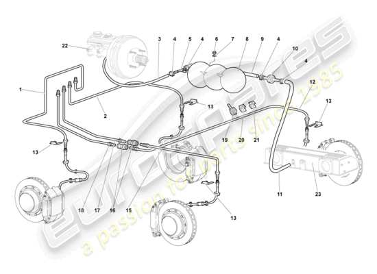 a part diagram from the Lamborghini Murcielago parts catalogue