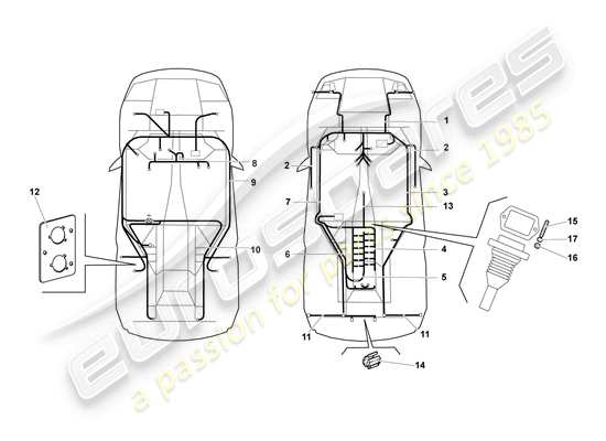 a part diagram from the Lamborghini Murcielago Coupe (2002) parts catalogue