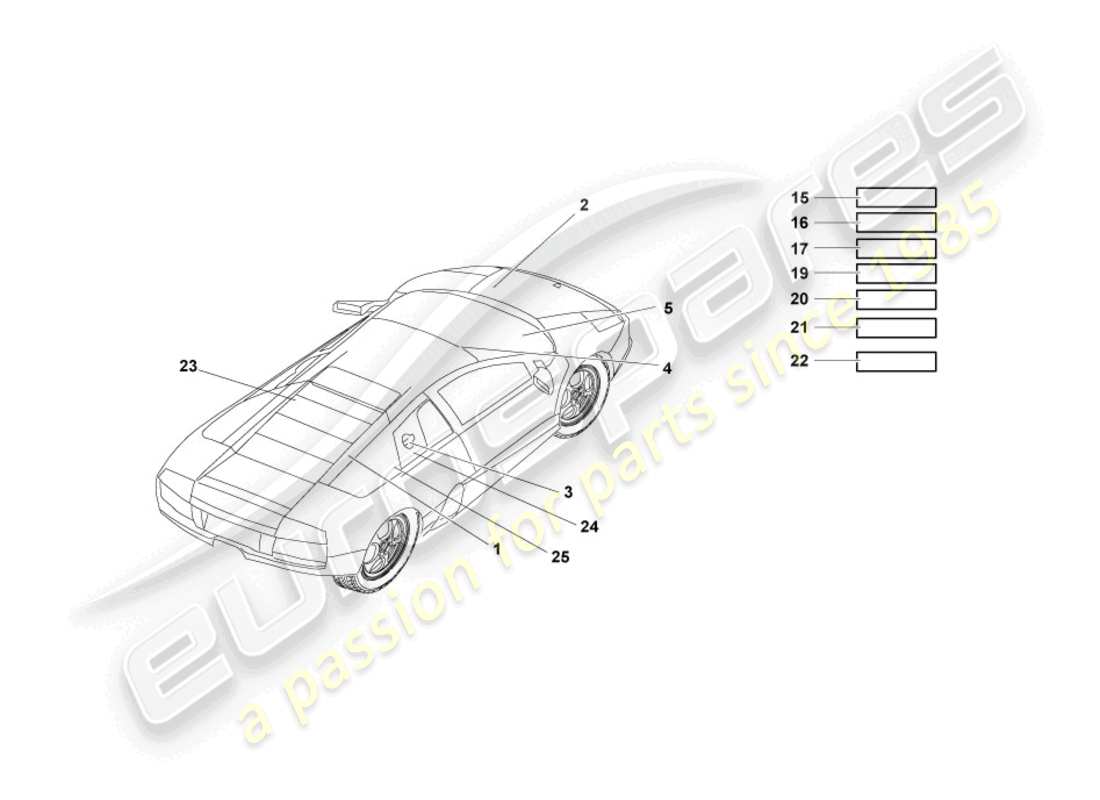 Part diagram containing part number 0061014745