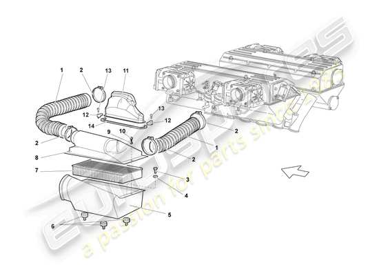 a part diagram from the Lamborghini Murcielago Roadster (2005) parts catalogue