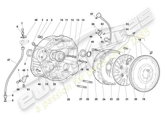 a part diagram from the Lamborghini Murcielago Roadster (2005) parts catalogue