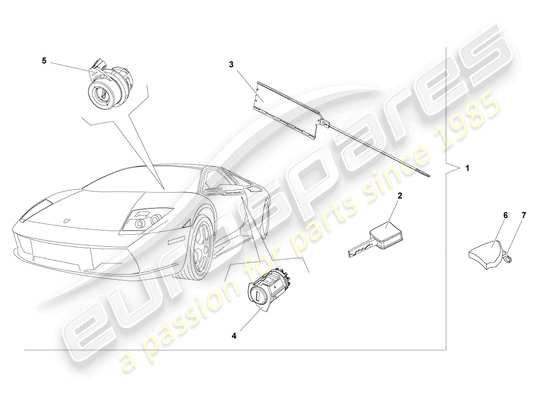 a part diagram from the Lamborghini Murcielago parts catalogue