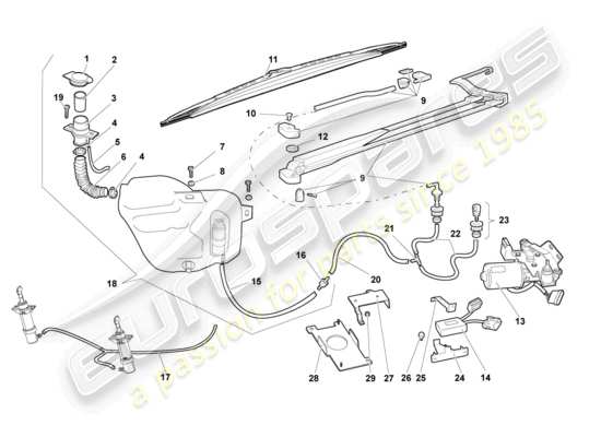 a part diagram from the Lamborghini Murcielago Roadster (2005) parts catalogue