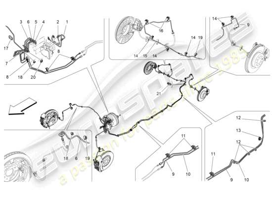 a part diagram from the Maserati Levante Modena S (2022) parts catalogue