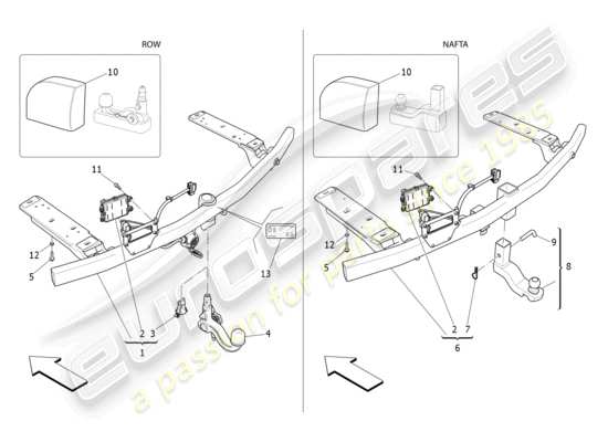 a part diagram from the Maserati Levante Modena S (2022) parts catalogue