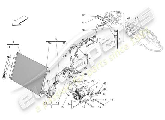 a part diagram from the Maserati Levante Modena S (2022) parts catalogue