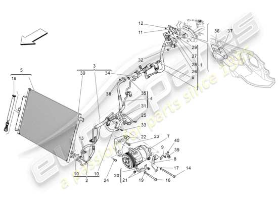 a part diagram from the Maserati Levante parts catalogue