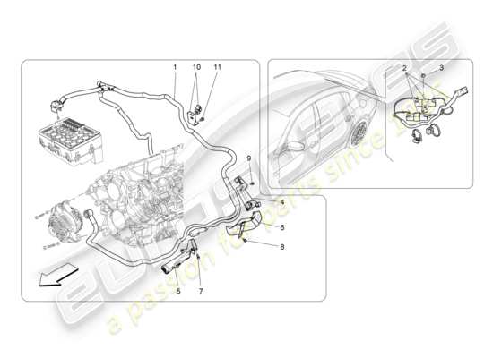 a part diagram from the Maserati Levante Modena S (2022) parts catalogue