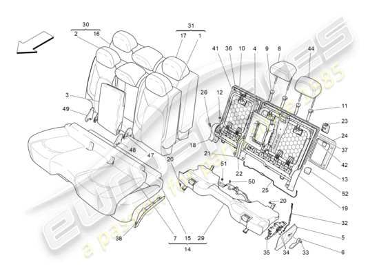 a part diagram from the Maserati Levante Modena S (2022) parts catalogue