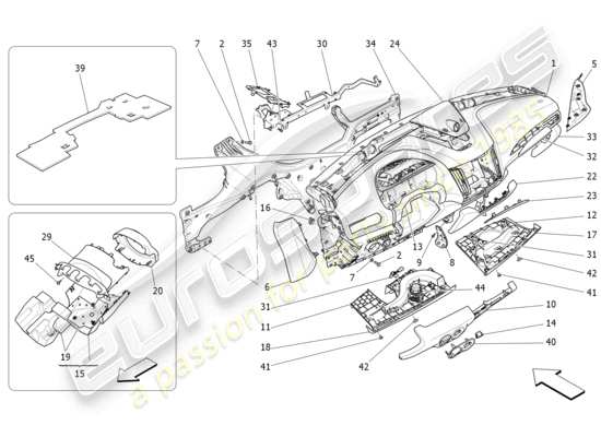 a part diagram from the Maserati Levante Modena S (2022) parts catalogue