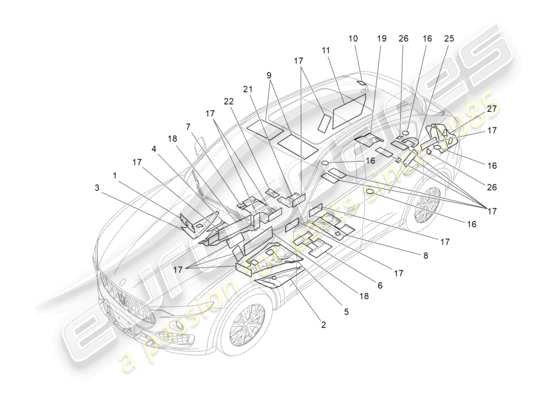 a part diagram from the Maserati Levante parts catalogue