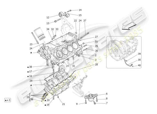 a part diagram from the Maserati Levante parts catalogue