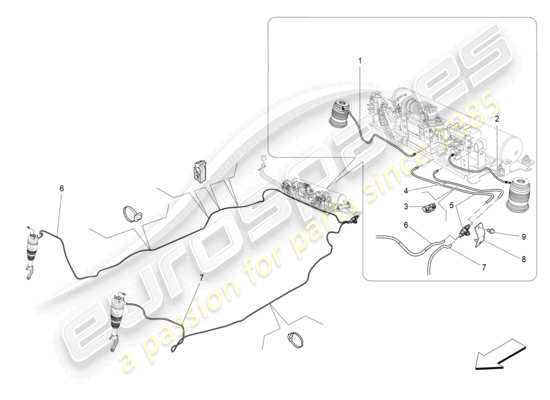 a part diagram from the Maserati Levante Trofeo (2020) parts catalogue