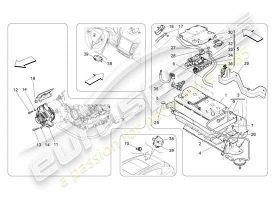 a part diagram from the Maserati Levante Trofeo (2020) parts catalogue