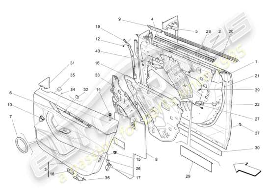 a part diagram from the Maserati Levante Trofeo (2020) parts catalogue