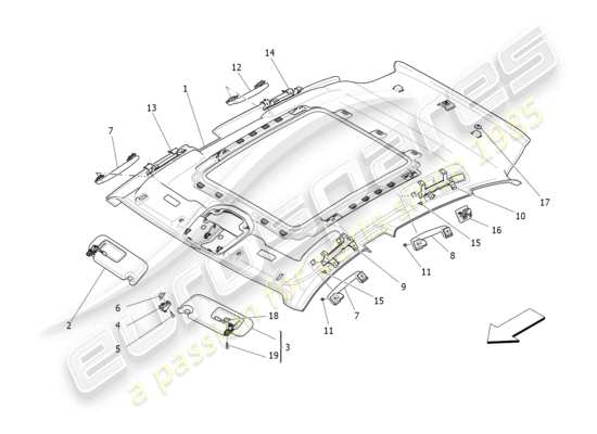a part diagram from the Maserati Levante Zenga (2020) parts catalogue