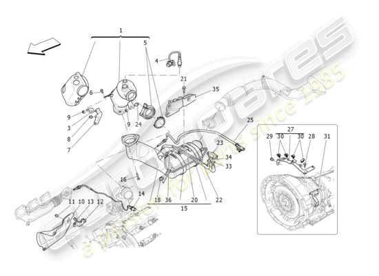 a part diagram from the Maserati Levante parts catalogue