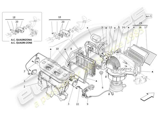 a part diagram from the Maserati Levante (2017) parts catalogue