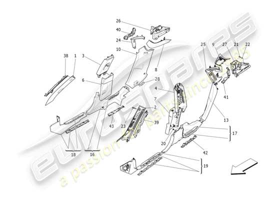 a part diagram from the Maserati Levante parts catalogue