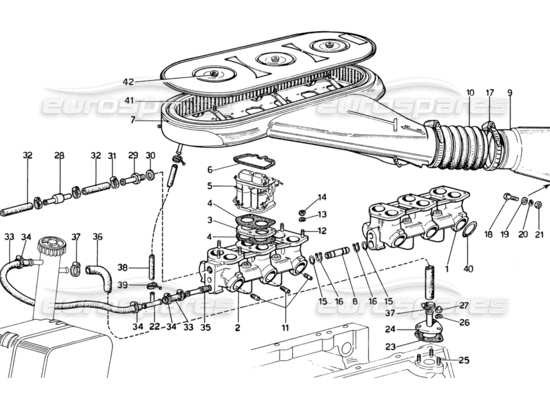 a part diagram from the Ferrari 365 GTB4 Daytona (1969) parts catalogue