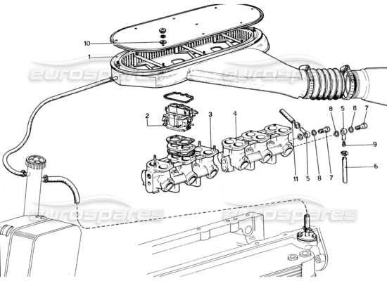 a part diagram from the Ferrari 330 and 365 parts catalogue