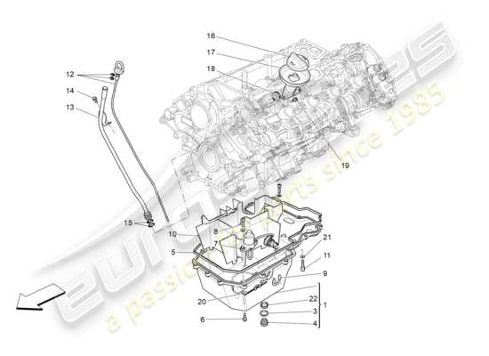 a part diagram from the Maserati Quattroporte M156 (2017 onwards) parts catalogue