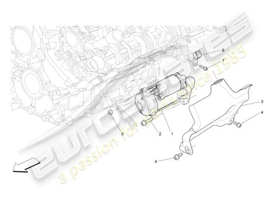 a part diagram from the Maserati Quattroporte M156 (2017 onwards) parts catalogue