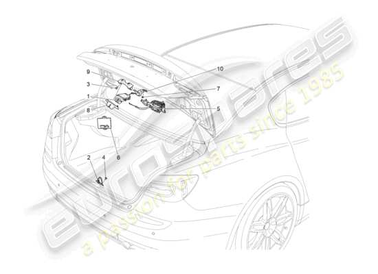 a part diagram from the Maserati Quattroporte M156 (2017 onwards) parts catalogue