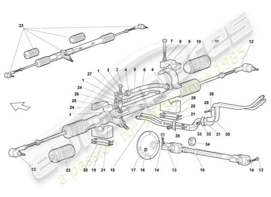 a part diagram from the Lamborghini Murcielago parts catalogue