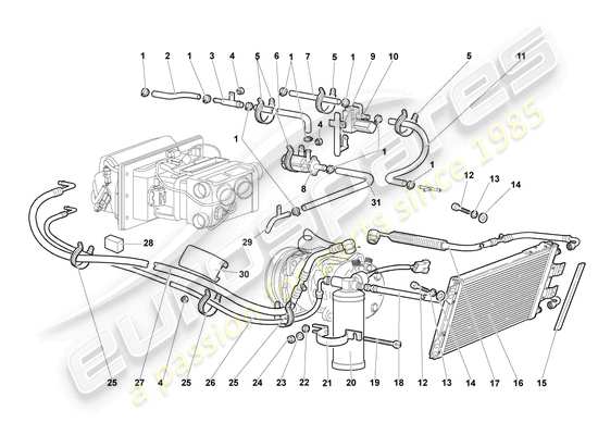 a part diagram from the Lamborghini Murcielago Coupe (2003) parts catalogue