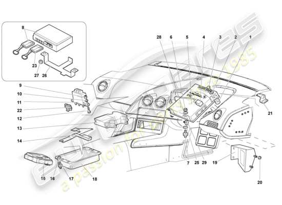 a part diagram from the Lamborghini Murcielago Coupe (2003) parts catalogue