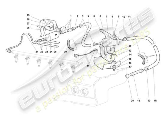 a part diagram from the Lamborghini Murcielago Coupe (2003) parts catalogue