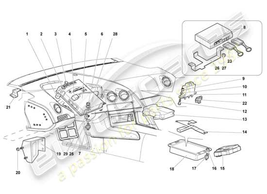 a part diagram from the Lamborghini Murcielago Coupe (2004) parts catalogue