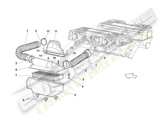 a part diagram from the Lamborghini Murcielago parts catalogue