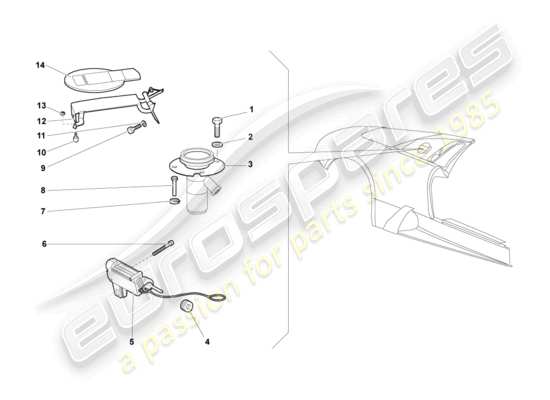 a part diagram from the Lamborghini Murcielago Roadster (2006) parts catalogue