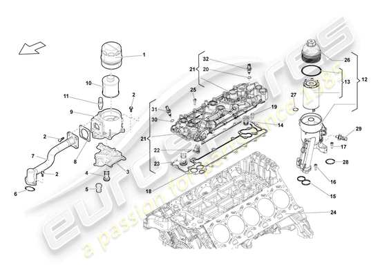a part diagram from the Lamborghini LP550-2 Coupe (2013) parts catalogue