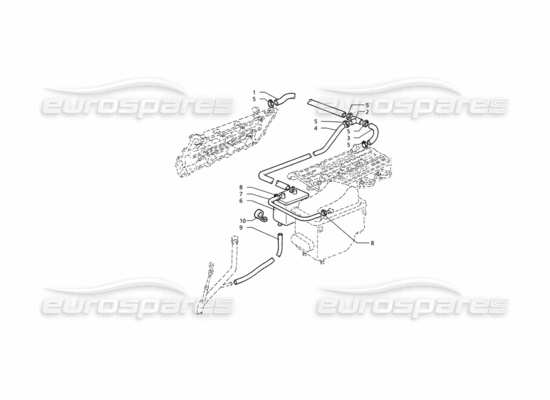 a part diagram from the Maserati Ghibli 2.8 (ABS) parts catalogue