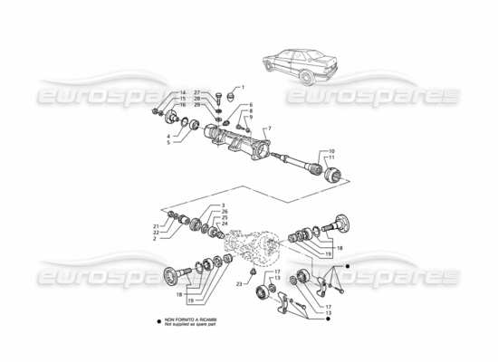 a part diagram from the Maserati Ghibli (1993-1995) parts catalogue