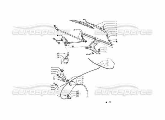 a part diagram from the Maserati Ghibli (1993-1995) parts catalogue