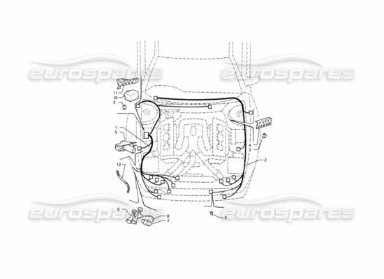 a part diagram from the Maserati Ghibli (1993-1995) parts catalogue