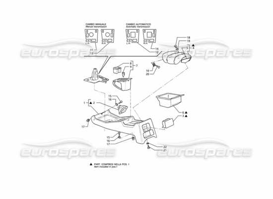 a part diagram from the Maserati Ghibli (1993-1995) parts catalogue